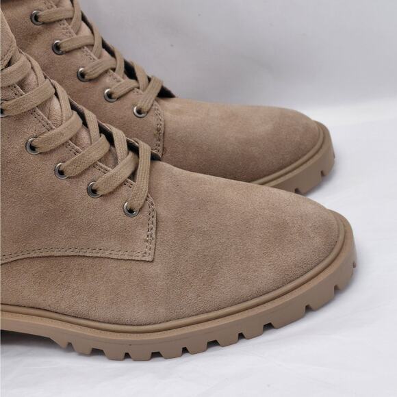 Vince Camuto Fawdry Tan Suede Combat Boots Women’s 6.5M Moto Lug Sole Fall Biker - Picture 8 of 13